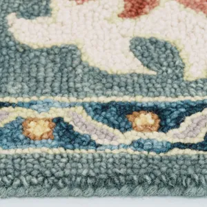 Avanti-Mahal Teal Rectangle Rug - 3\'6\" x 5\'6\"