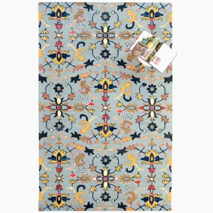 Avanti-Serapi Misty Blue Rectangle Rug - 2\'6\" x 8\'6\"