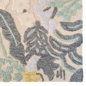 Avanti-Fiori Verde Rectangle Rug - 3\'6\" x 5\'6\"