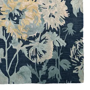 Avanti-Floral Nouveau Blue Multi Rectangle Rug - 7\'9\" x 10\'9\"