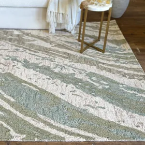 Avanti-Astratto Verde Rectangle Rug - 3\'6\" x 5\'6\"