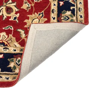 Persia-Keshan Red Navy Rectangle Rug - 2\'6\" x 8\'6\"