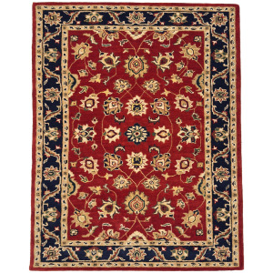 Persia-Keshan Red Navy Rectangle Rug - 10' x 14'
