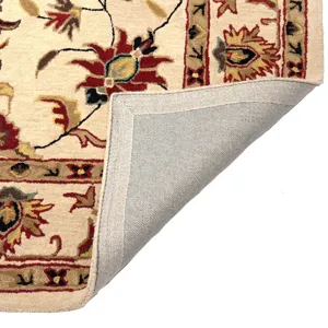 Persia-Keshan Ivory Rectangle Rug - 2\'6\" x 8\'6\"
