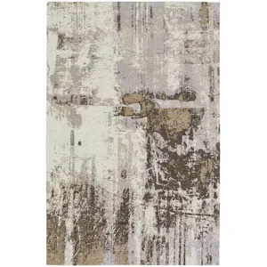 Cosmic-Abstract Natural Hand Loomed Area Rug - 5' x 8'