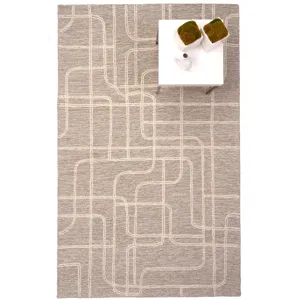 Lineas Graphite Rectangle Rug - 9\' x 12\'