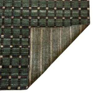 Tattersall Jade Rectangle Rug - 9\' x 12\'