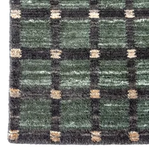 Tattersall Jade Rectangle Rug - 9\' x 12\'