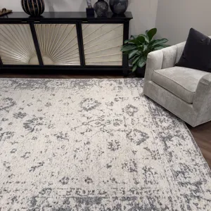 York-Antique Charcoal Rectangle Rug - 9\' x 12\'