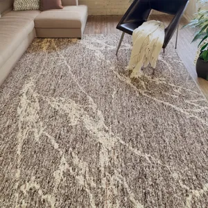 York-Marble Brown Rectangle Rug - 5\' x 8\'
