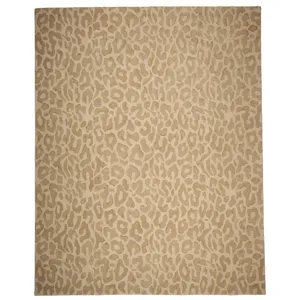 Serengeti-Leopard Natural Rectangle Rug - 5\' x 8\'