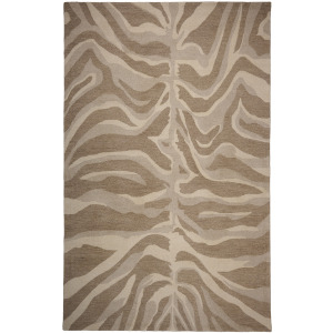 Serengeti-Zebra Ash Rectangle Rug