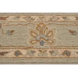 Azari-Isfahan Celadon Rectangle Rug - 5\' x 8\'