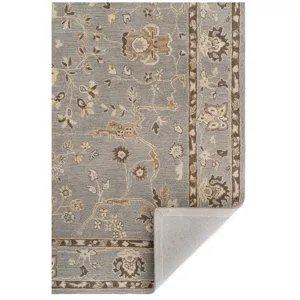Azari-Isfahan Gray Rectangle Rug - 2\'6\" x 8\'6\"