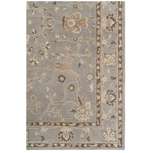 Azari-Isfahan Gray Rectangle Rug - 2\'6\" x 8\'6\"