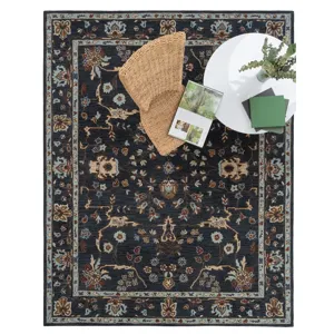 Azari-Isfahan Dark Sapphire Rectangle Rug - 8\' x 10\'