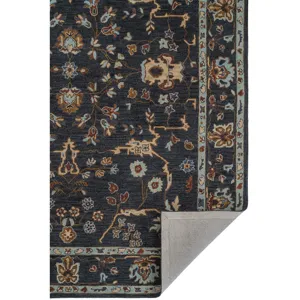 Azari-Isfahan Dark Sapphire Rectangle Rug - 8\' x 10\'