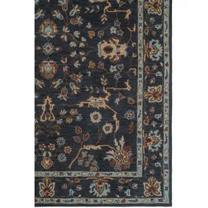 Azari-Isfahan Dark Sapphire Rectangle Rug - 8\' x 10\'