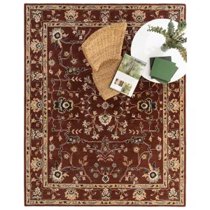 Azari-Isfahan Copper Rectangle Rug - 2\'6\" x 8\'6\"