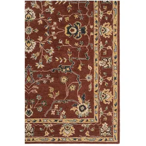Azari-Isfahan Copper Rectangle Rug - 2\'6\" x 8\'6\"
