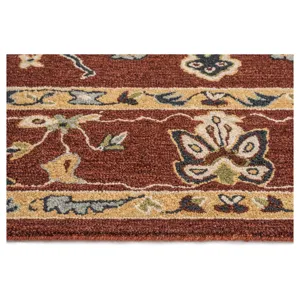 Azari-Isfahan Copper Rectangle Rug - 2\'6\" x 8\'6\"