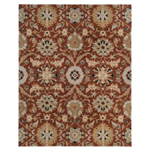 Azari-Keshan Terra Cotta Rectangle Rug - 9\' x 12\'