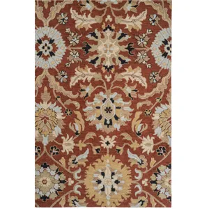 Azari-Keshan Terra Cotta Rectangle Rug - 9\' x 12\'