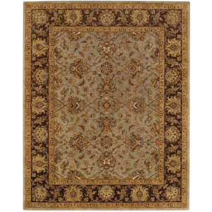 Mumtaz-Meshed Celadon Cocoa Rectangle Rug