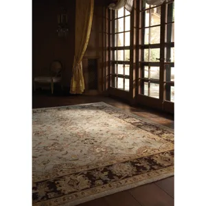 Mumtaz-Meshed Celadon Cocoa Rectangle Rug - 10\' x 14\'