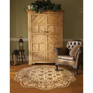Mumtaz-Meshed Ivory Champagne Rectangle Rug - 10\' x 14\'