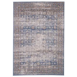 Avery-Bahktiar Navy Linen Rectangle Rug - 9\'2\" x 12\'5\"