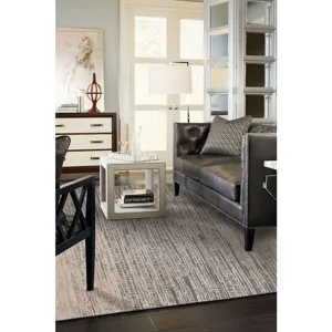 Metropolis-Skyline Cream Rectangle Rug - 9\'2\" x 12\'5\"