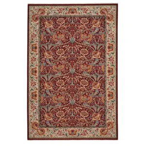 Lineage-Nouveau Red Ivory Rectangle Rug - 9'10" x 13'10"