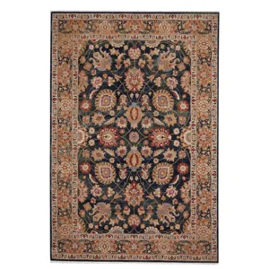 Lineage-Peshawar Deep Indigo Rectangle Rug - 6\'7\" x 9\'10\"