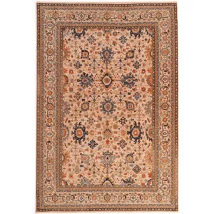 Lineage-Keshan Sand Rectangle Rug - 5\'3\" x 7\'10\"