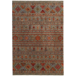 Lineage-Kilim Cadet Blue Rectangle Rug
