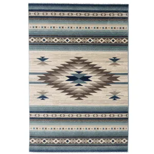 Jules-Navajo Silver Rectangle Rug - 6\'7\" x 9\'8\"