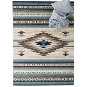 Jules-Navajo Silver Rectangle Rug - 6\'7\" x 9\'8\"