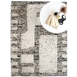 Aria Black White Rectangle Rug - 8\' x 10\'