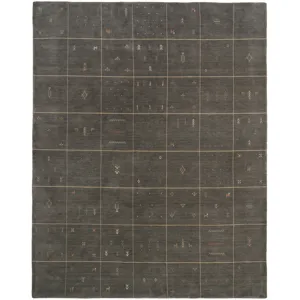 Zagros Steel Gray Rectangle Rug - 3\' x 5\'
