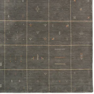 Zagros Steel Gray Rectangle Rug - 3\' x 5\'