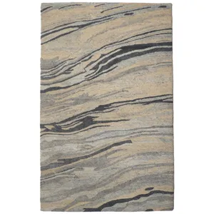 Waves Blue Current Rectangle Rug - 7\'9\" x 9\'9\"