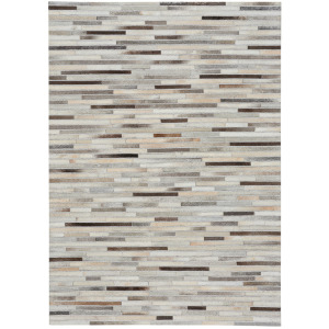 Laramie-Braided Stripe Grey Multi Rectangle Rug