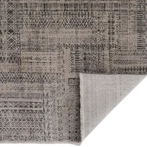 Zenith-Lineal Oyster Rectangle Rug - 2\'7\" x 10\'7\"