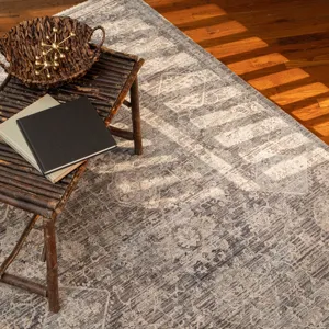 Zenith-Sarouk Slate Rectangle Rug - 5\'3\" x 7\'10\"