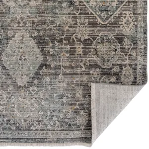 Zenith-Sarouk Slate Rectangle Rug - 5\'3\" x 7\'10\"