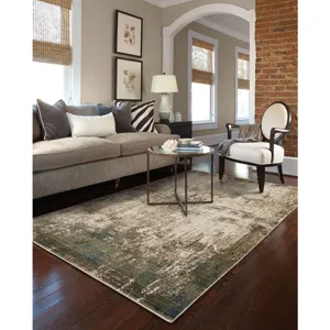 Landis-Abstract Stone Multi Rectangle Rug - 9\' x 12\'