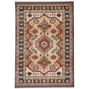 Landis-Kazak Champagne Blue Rectangle Rug - 5'1