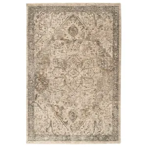 Galata-Heriz Limestone Rectangle Rug - 3\' x 9\'6\"