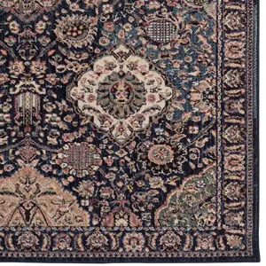 Bosphorus-Bahktiar Navy Rectangle Rug - 2\'1\" x 7\'10\"